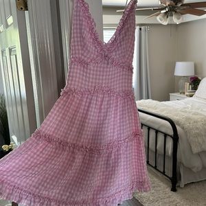 Pink ruffle dress